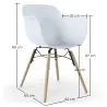 Eetkamerstoel - Scandinavisch Design - Houten Poten - Set van 2 - Nordika image 7