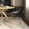Eetkamerstoel - Scandinavisch Design - Houten Poten - Set van 4 - Skögur image 7