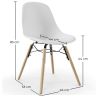 Eetkamerstoel - Scandinavisch Design - Houten Poten - Set van 4 - Skögur image 7