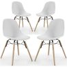 Eetkamerstoel - Scandinavisch Design - Houten Poten - Set van 4 - Skögur image 7