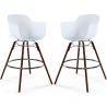 Barkrukken - Scandinavisch Design - Donkere Houten Poten - Set van 2 - Nordika image 7