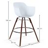 Barkrukken - Scandinavisch Design - Donkere Houten Poten - Set van 4 - Nordika image 7
