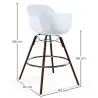 Barkrukken - Scandinavisch Design - Donkere Houten Poten - Set van 4 - Nordika image 7