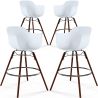 Barkrukken - Scandinavisch Design - Donkere Houten Poten - Set van 4 - Nordika image 7