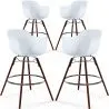 Barkrukken - Scandinavisch Design - Donkere Houten Poten - Set van 4 - Nordika image 7