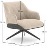 Moderne Gestoffeerde Fauteuil in Mid-Century-Stijl - Clark image 7