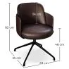 Draaifauteuil Bekleed met Leder - Modern Design voor Luxe Kantoren en Hotels - Carla image 7