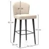 Barkruk Bekleed met Fluweel - Modern en Premium Design voor Restaurants, Hotels en Huizen - Velvet Icon image 7