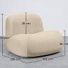 Moderne Minimalistische Fauteuil met Gebogen Design en Fluwelen Bekleding - Comfort en Hedendaagse Stijl - Büba image 7