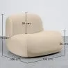 Moderne Minimalistische Fauteuil met Gebogen Design en Fluwelen Bekleding - Comfort en Hedendaagse Stijl - Büba image 7