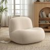 Moderne Minimalistische Fauteuil met Gebogen Design en Fluwelen Bekleding - Comfort en Hedendaagse Stijl - Büba image 7
