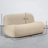 Moderne Minimalistische Bank met Gebogen Design en Fluwelen Bekleding - Comfort en Hedendaagse Stijl - Büba image 7