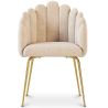 Glam Eetkamerstoel in Schelpdesign van Fluweel - Gouden Poten - Shell image 7