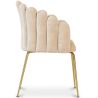 Glam Eetkamerstoel in Schelpdesign van Fluweel - Gouden Poten - Shell image 7