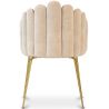 Glam Eetkamerstoel in Schelpdesign van Fluweel - Gouden Poten - Shell image 7