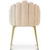 Glam Eetkamerstoel in Schelpdesign van Fluweel - Gouden Poten - Shell image 7