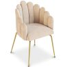 Glam Eetkamerstoel in Schelpdesign van Fluweel - Gouden Poten - Shell image 7