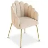 Glam Eetkamerstoel in Schelpdesign van Fluweel - Gouden Poten - Shell image 7