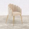 Glam Eetkamerstoel in Schelpdesign van Fluweel - Gouden Poten - Shell image 7