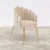 Glam Eetkamerstoel in Schelpdesign van Fluweel - Gouden Poten - Shell image 7