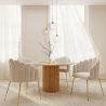 Glam Eetkamerstoel in Schelpdesign van Fluweel - Gouden Poten - Shell image 7