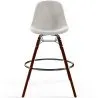 Fluwelen Barkruk - Scandinavisch Design en Donkere Houten Poten - Skögur image 7