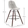 Fluwelen Barkruk - Scandinavisch Design en Donkere Houten Poten - Skögur image 7