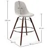 Fluwelen Barkruk - Scandinavisch Design en Donkere Houten Poten - Skögur image 7