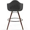 Fluwelen Barkruk - Scandinavisch Design en Donkere Houten Poten - Nordika image 7