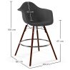 Fluwelen Barkruk - Scandinavisch Design en Donkere Houten Poten - Nordika image 7