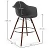 Fluwelen Barkruk - Scandinavisch Design en Donkere Houten Poten - Nordika image 7