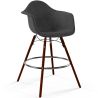Fluwelen Barkruk - Scandinavisch Design en Donkere Houten Poten - Nordika image 7