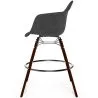 Fluwelen Barkruk - Scandinavisch Design en Donkere Houten Poten - Nordika image 7