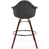 Fluwelen Barkruk - Scandinavisch Design en Donkere Houten Poten - Nordika image 7