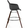 Fluwelen Barkruk - Scandinavisch Design en Donkere Houten Poten - Nordika image 7