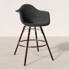Fluwelen Barkruk - Scandinavisch Design en Donkere Houten Poten - Nordika image 7