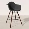 Fluwelen Barkruk - Scandinavisch Design en Donkere Houten Poten - Nordika image 7