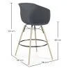 Barkruk - Scandinavisch Design - Natuurlijke Houten Poten - Melania image 7