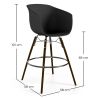 Barkruk - Scandinavisch Design - Donkere Houten Poten - Pirela image 7