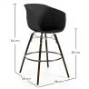 Barkruk - Scandinavisch Design - Donkere Houten Poten - Pirela image 7
