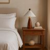 Tafellamp met houten voet en witte cementkap - Ambiana image 7
