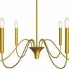 Gouden hanglamp met 6 armen – Moderne kroonluchterstijl van metaal - Vintessa image 7