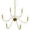 Gouden hanglamp met 6 armen – Moderne kroonluchterstijl van metaal - Vintessa image 7
