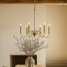 Gouden hanglamp met 6 armen – Moderne kroonluchterstijl van metaal - Vintessa image 7