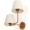 Gouden wandlamp met kabel en twee kappen - Bretaña image 7