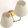 Gouden wandlamp met kabel en twee kappen - Bretaña image 7