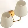 Gouden wandlamp met kabel en twee kappen - Bretaña image 7