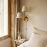 Gouden wandlamp met kabel en twee kappen - Bretaña image 7