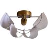 Wandlamp met stoffen kap en verouderde gouden structuur - Treya image 7