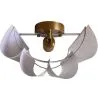 Wandlamp met stoffen kap en verouderde gouden structuur - Treya image 7